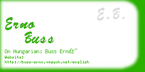 erno buss business card